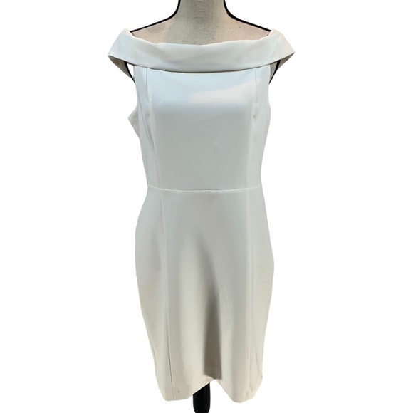 Sam Edelman Off The Shoulder Sleeveless Mini Dress - White - size 10 - Picture 1 of 7